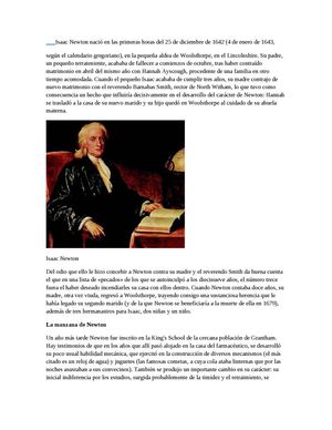 Isaac Newton Nació En Las Primeras Horas Del 25 De Diciembre De 1642