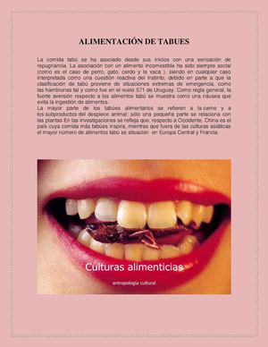 Alimentación De Tabues