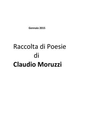 Raccolta di POesie di Claudio Moruzzi