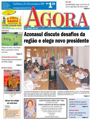 Jornal Agora - Edição 11076 - 21 e 22 de Fevereiro de 2015
