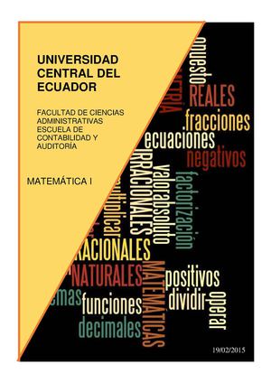 Matemática 1 - 2do Hemisemestre