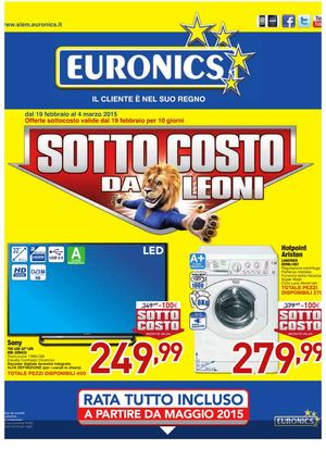 Volantino Euronics Siem dal 19 febbraio al 4 marzo 2015