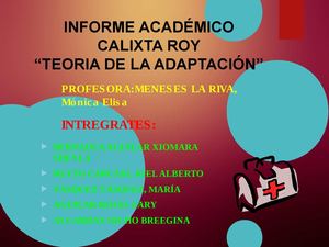 teoria de la adaptacion