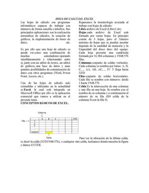 Operaciones Basicas Excel