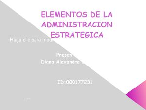 Elementos De La Administracion Estrategica