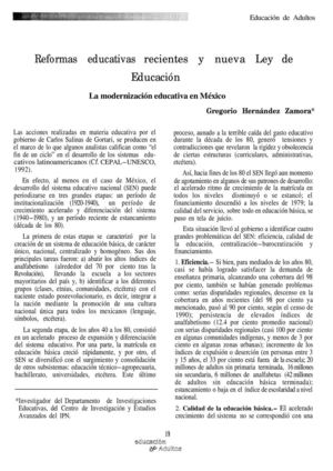 Reformas Recientes En Educacion