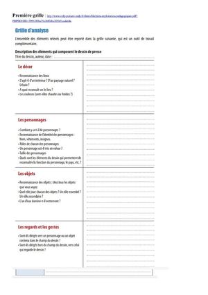 Grille D'analyse Du Dessin De Presse
