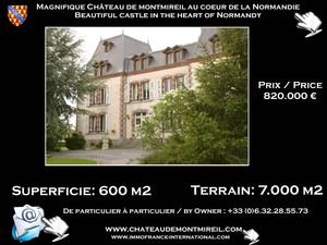 Particulier: vente propriété / château de Montmireil Normandie Canisy
