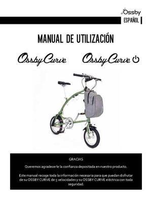 Manual bicicletas plegables y eléctricas Ossby Curve