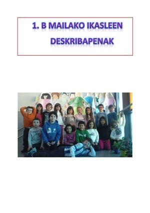 1. B MAILAKO DESKRIBAPENAK