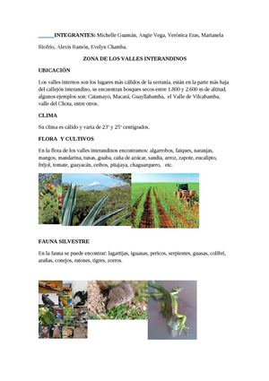 Zona de los Valles Interandinos