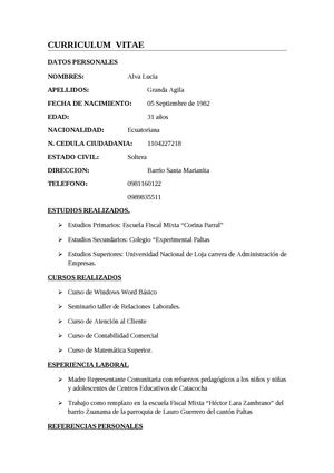 Curriculum Vitae