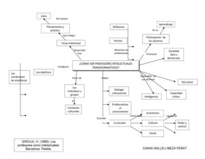 Mapa conceptual: Profesores Intelectuales Transformativos
