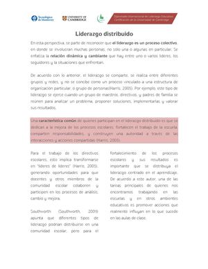 Liderazgo Distribuido