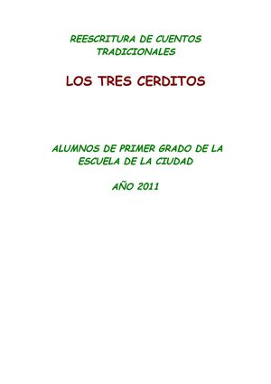 Cuentos Tradicionales: Los tres chanchitos