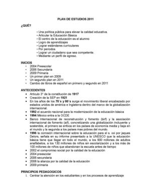 1. PLAN DE ESTUDIOS 2011