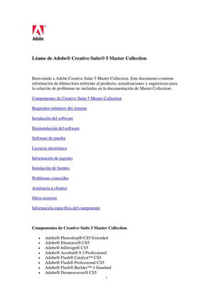 Léame De Creative Suite 5 Master Collection