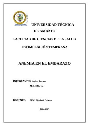 hematies hemoglobina hematocrito bajos embarazo