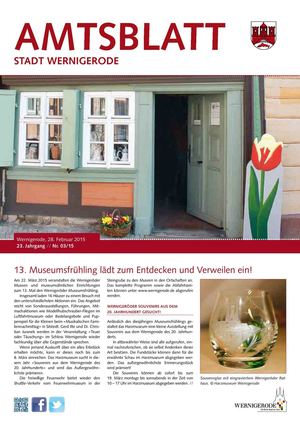 Amtsblatt der Stadt Wernigerode 03 - 2015