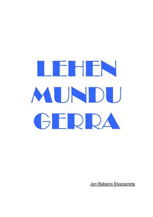 Lehen Mundu Gerra