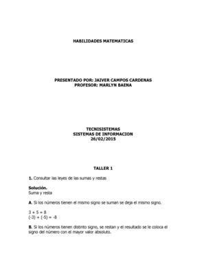 Habilidades Matematicas 1 Jaiver Campos