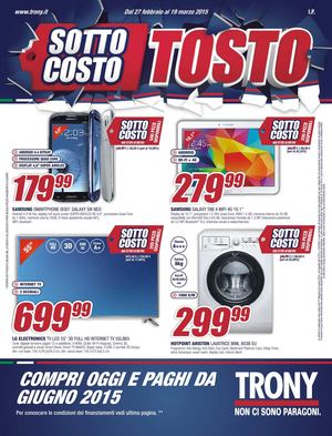 Volantino Trony dal 27 febbraio al 19 marzo 2015 V