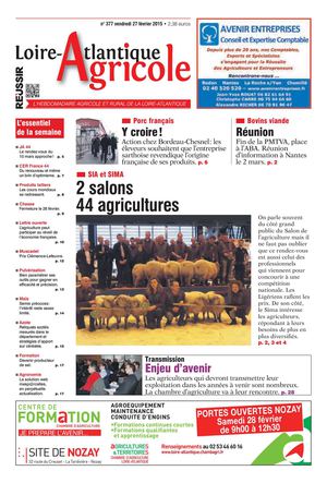 Loire-Atlantique Agricole n°377 du 27 février 2015