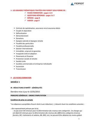 Modèles Documents Fidroit