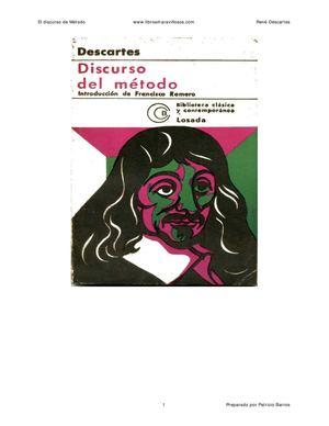 El Discurso Del Metodo Rene Descartes