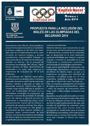 ENGLISH QUEST- Olimpíadas en Inglés