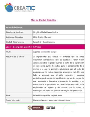 Unidad Didáctica Mi Cuerpo