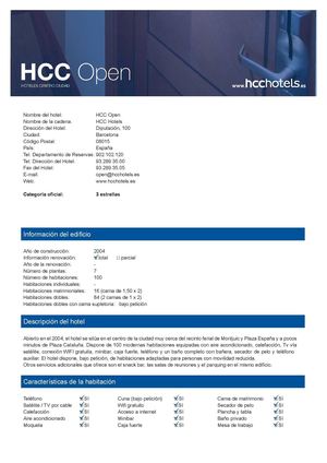 Ficha Hotel Open