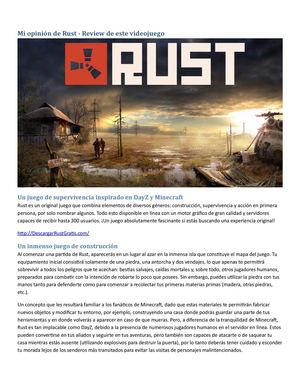 Descargar Rust Mega Gratis Alpha Experimental 1 Link