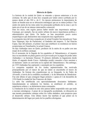 Historia De Quito
