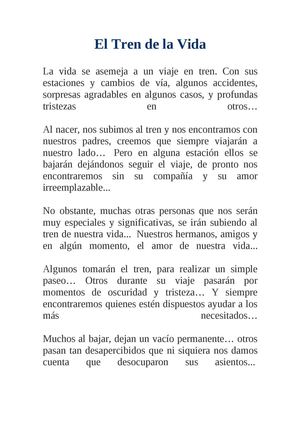 El Tren De La Vida