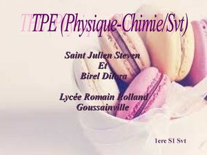 TPE - Les colorants alimentaires