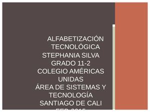 Alfabetización Tecnológica