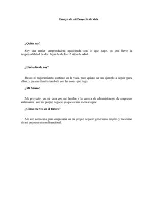 Proyecto De Vida Lois Ensayo