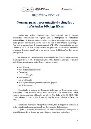Citações e referências bibliográficas