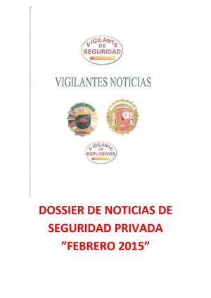 Dossier De Noticias De Seguridad Privada