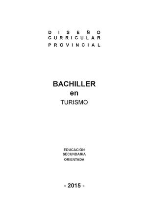 Bachiller En Turismo