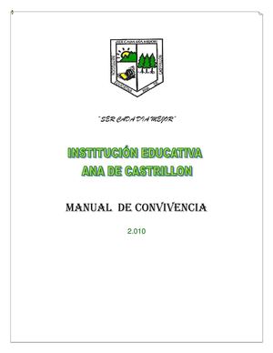 MANUAL DE CONVIVENCIA -  ANA DE CASTRILLON