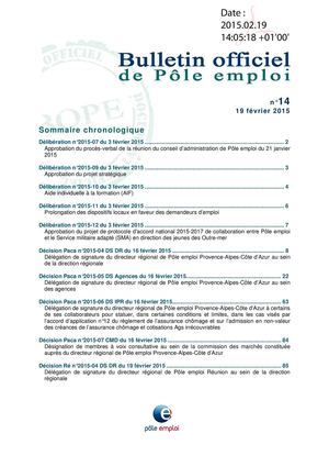 Délibération Pole Emploi Aif