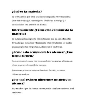 Qué Es La Materia