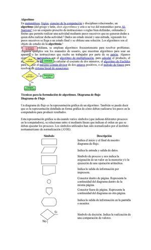 Algoritmos y tecnicas de elaboracion