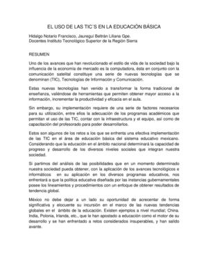 Uso De Las Tic´s En Educación Básica