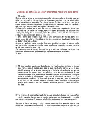 Muestras De Cariño De Un Joven Enamorado Hacía Una Bella Dama