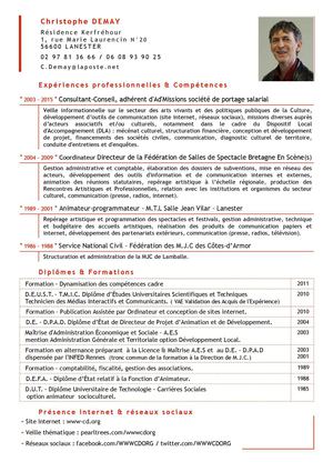 Cv Christophe Demay