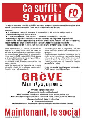 Tract 9 Avril 2015 - Ça suffit!