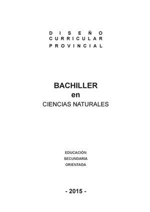 BACHILLER EN CS NATURALES